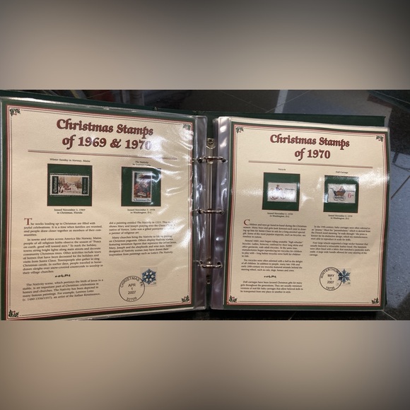 Bundle 2 Christmas Stamp Collector Panels binders - Picture 6 of 11